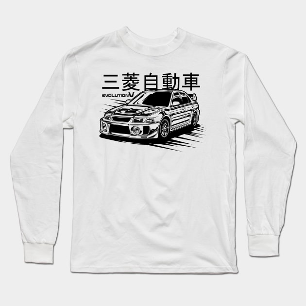 Lancer Evolution V Long Sleeve T-Shirt by idrdesign